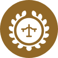 Scales inside a laurel wreath