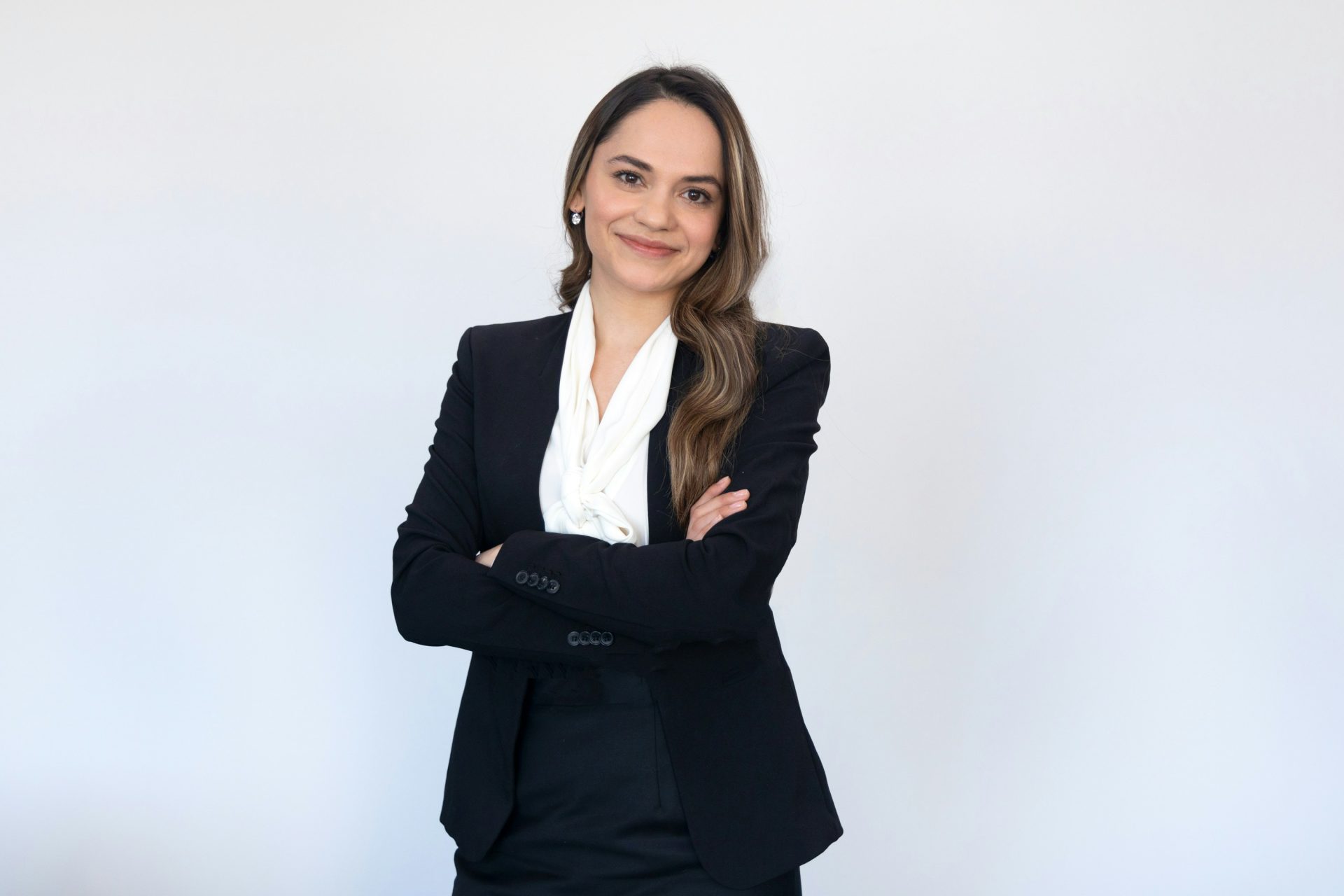 Smiling woman in business attire